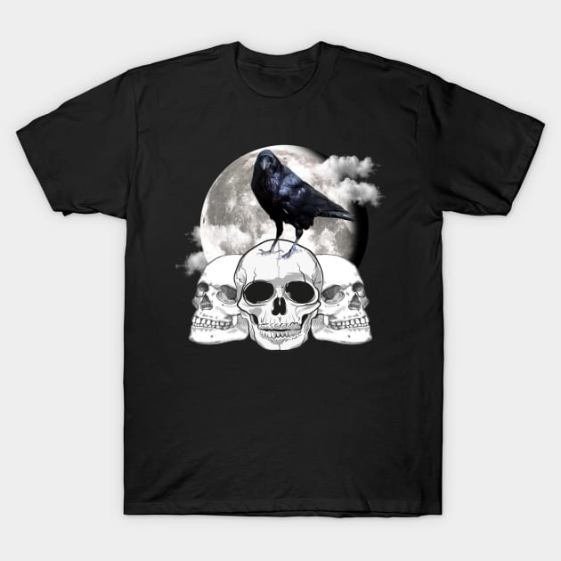 Raven & Skulls T-Shirt by petermurphy619